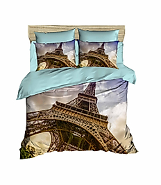 Çift Kişilik 3 Boyutlu 4 Parça Pamuk Saten 3D Nevresim Takımı