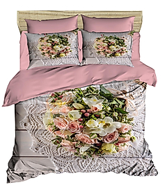 Çift Kişilik 3 Boyutlu 4 Parça Pamuk Saten 3D Nevresim Takımı