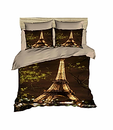 Çift Kişilik 3 Boyutlu 4 Parça Pamuk Saten 3D Nevresim Takımı