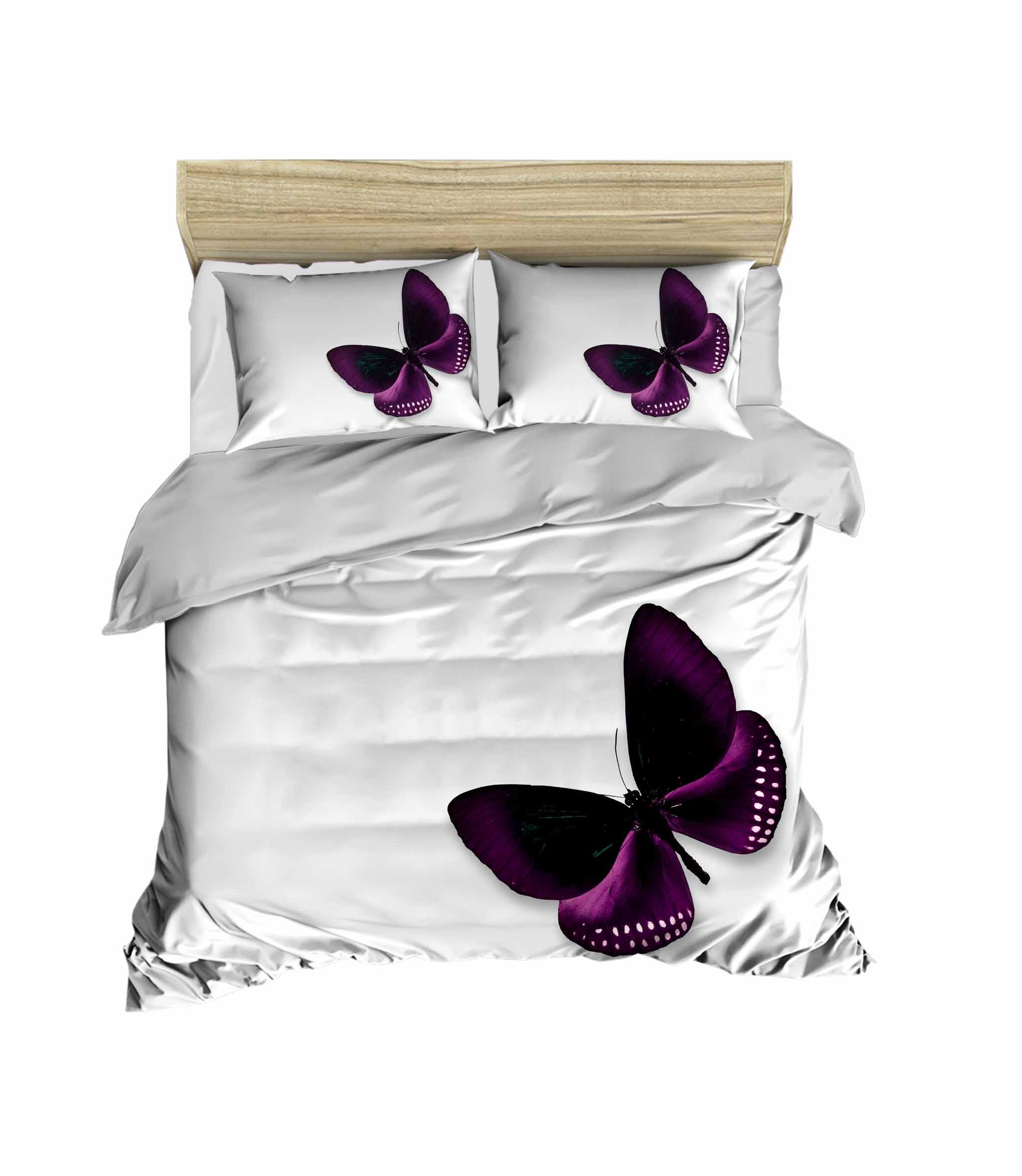 Çift Kişilik 3 Boyutlu 4 Parça Pamuk Saten 3D Nevresim Takımı