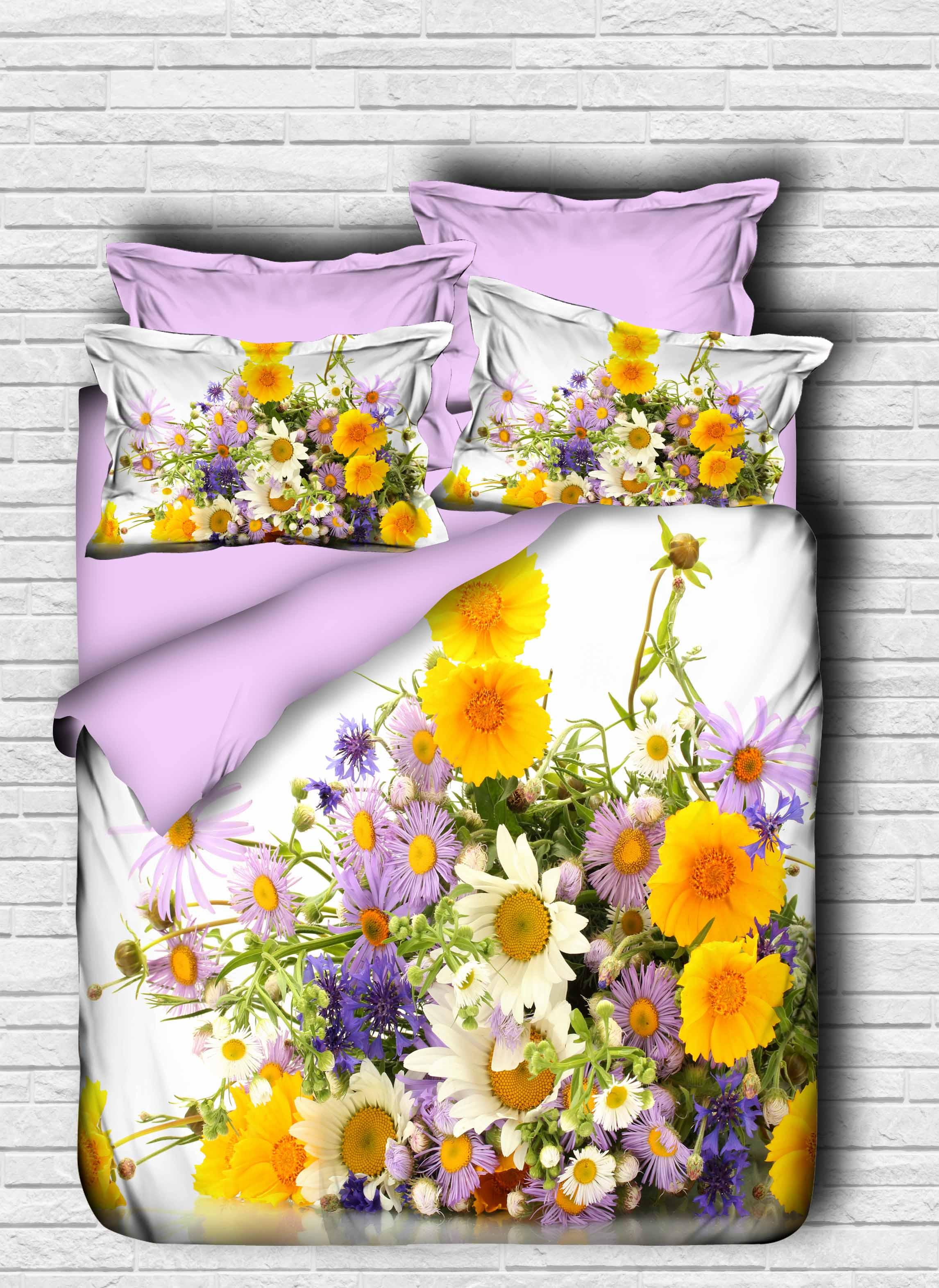 Çift Kişilik 3 Boyutlu 4 Parça Pamuk Saten 3D Nevresim Takımı