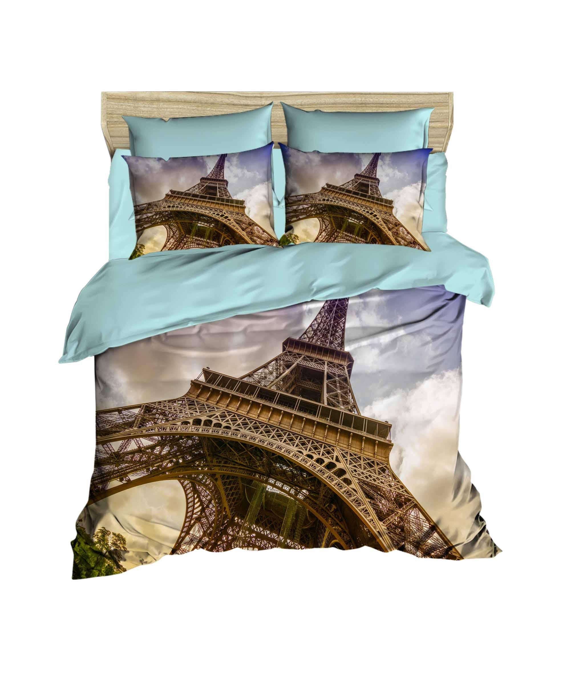 Çift Kişilik 3 Boyutlu 4 Parça Pamuk Saten 3D Nevresim Takımı